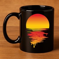 Dripping Sunset 11oz C Handle Ceramic Mug
