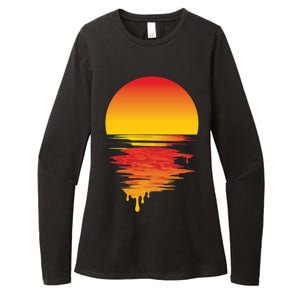 Dripping Sunset Womens CVC Long Sleeve Shirt