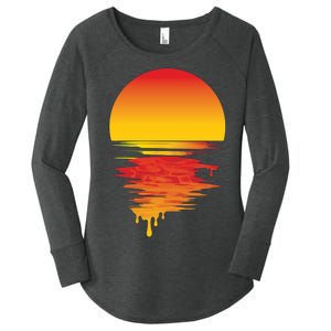 Dripping Sunset Women's Perfect Tri Tunic Long Sleeve Shirt