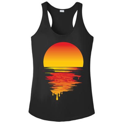 Dripping Sunset Ladies PosiCharge Competitor Racerback Tank