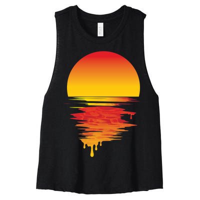 Dripping Sunset Women's Racerback Cropped Tank