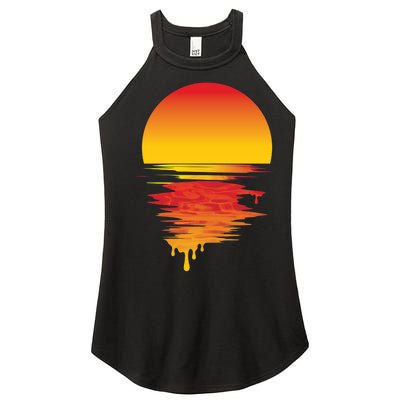 Dripping Sunset Women’s Perfect Tri Rocker Tank