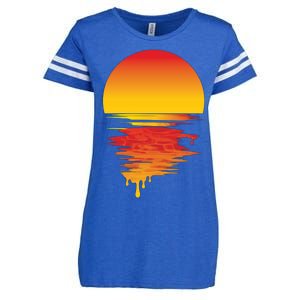 Dripping Sunset Enza Ladies Jersey Football T-Shirt