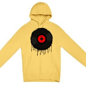 Dripping Vinyl Record Premium Pullover Hoodie