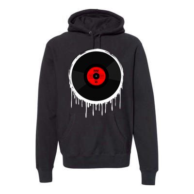 Dripping Vinyl Record Premium Hoodie