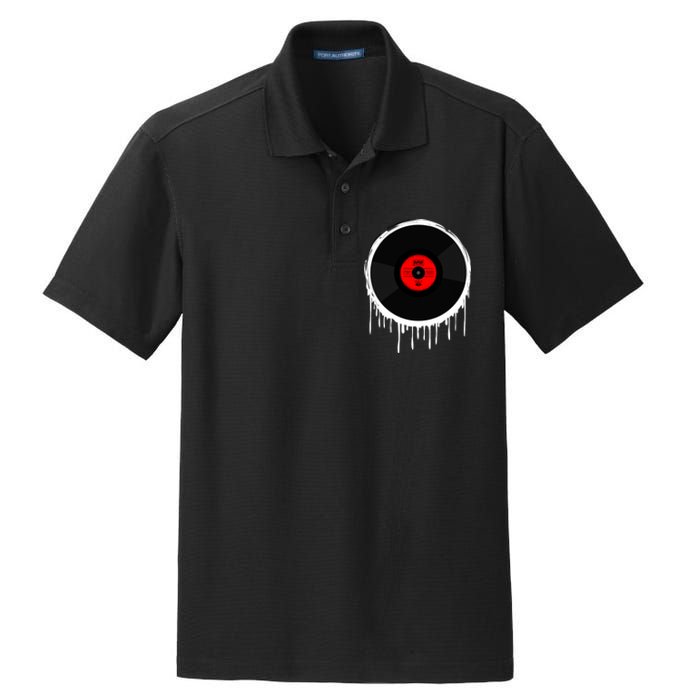 Dripping Vinyl Record Dry Zone Grid Polo