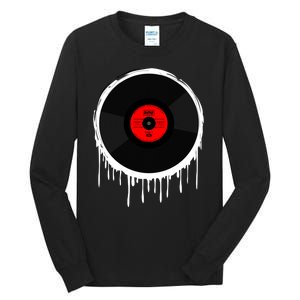 Dripping Vinyl Record Tall Long Sleeve T-Shirt