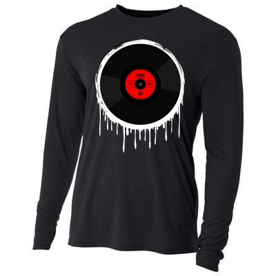 Dripping Vinyl Record Cooling Performance Long Sleeve Crew