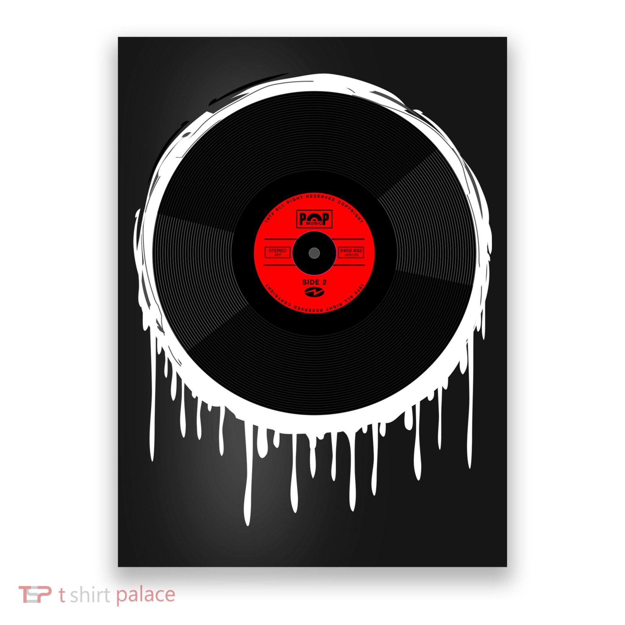 Dripping Vinyl Record Poster
