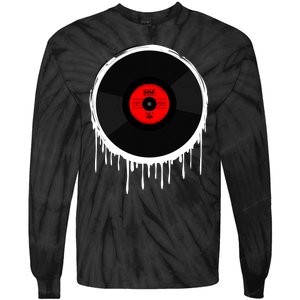 Dripping Vinyl Record Tie-Dye Long Sleeve Shirt