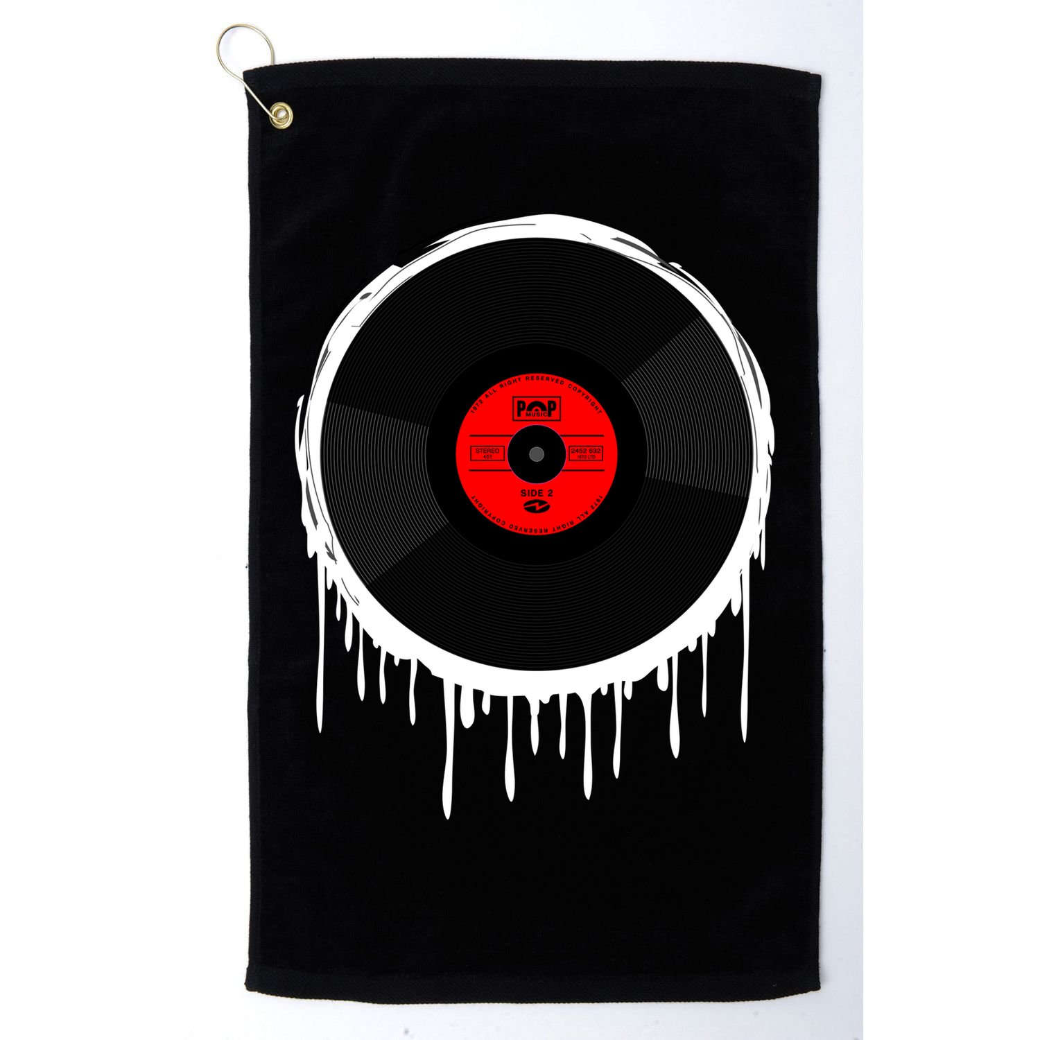 Dripping Vinyl Record Golf Towel