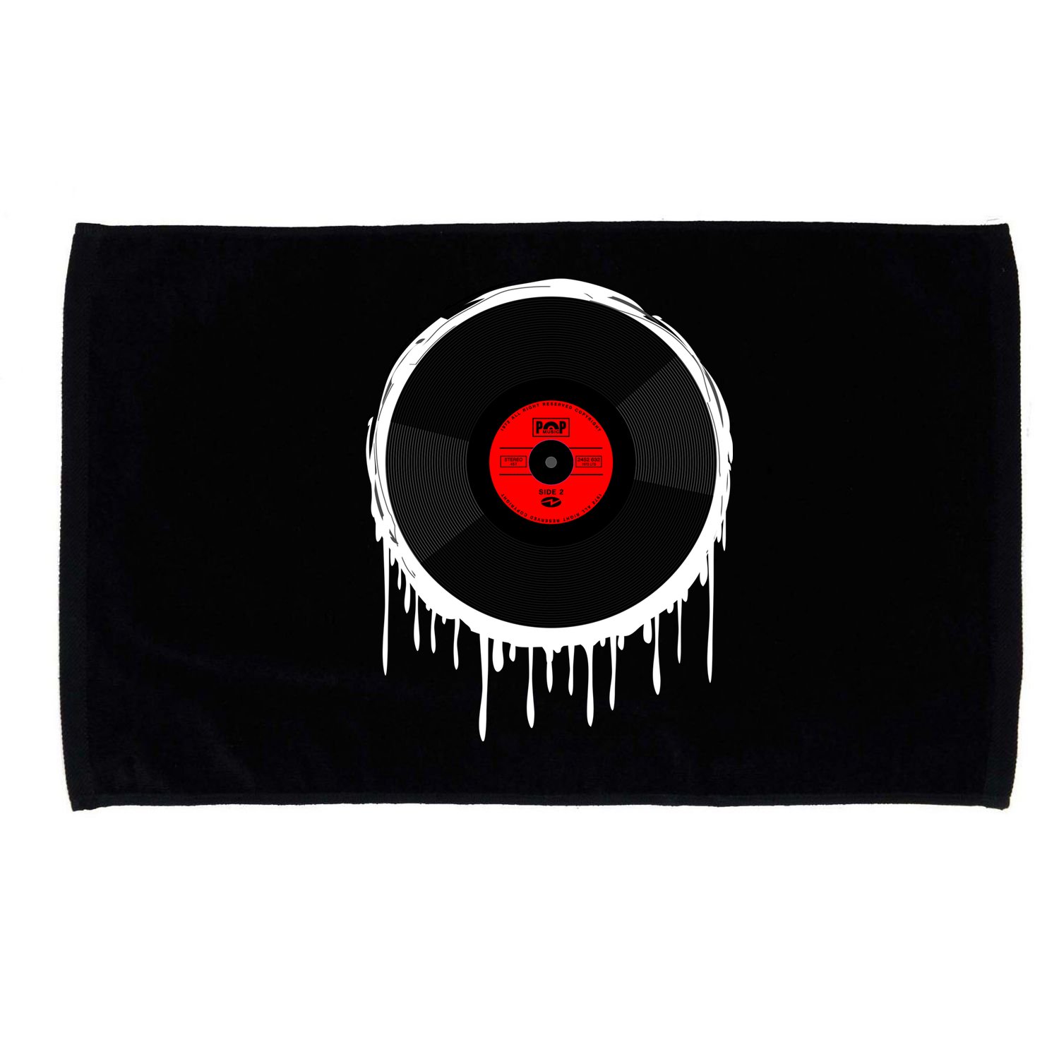 Dripping Vinyl Record Microfiber Hand Towel
