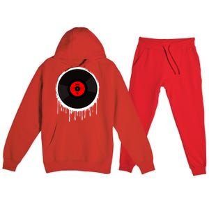 Dripping Vinyl Record Premium Hooded Sweatsuit Set