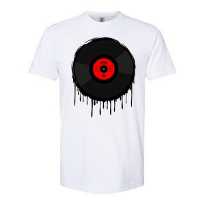 Dripping Vinyl Record Softstyle CVC T-Shirt