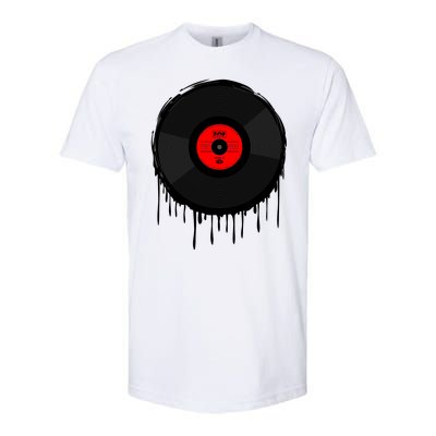 Dripping Vinyl Record Softstyle® CVC T-Shirt