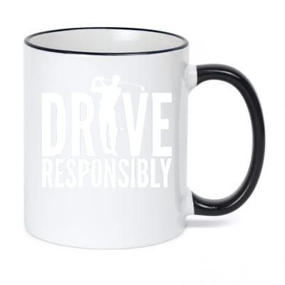 Drive Responsibly Golf Driver 11oz Black Color Changing Mug