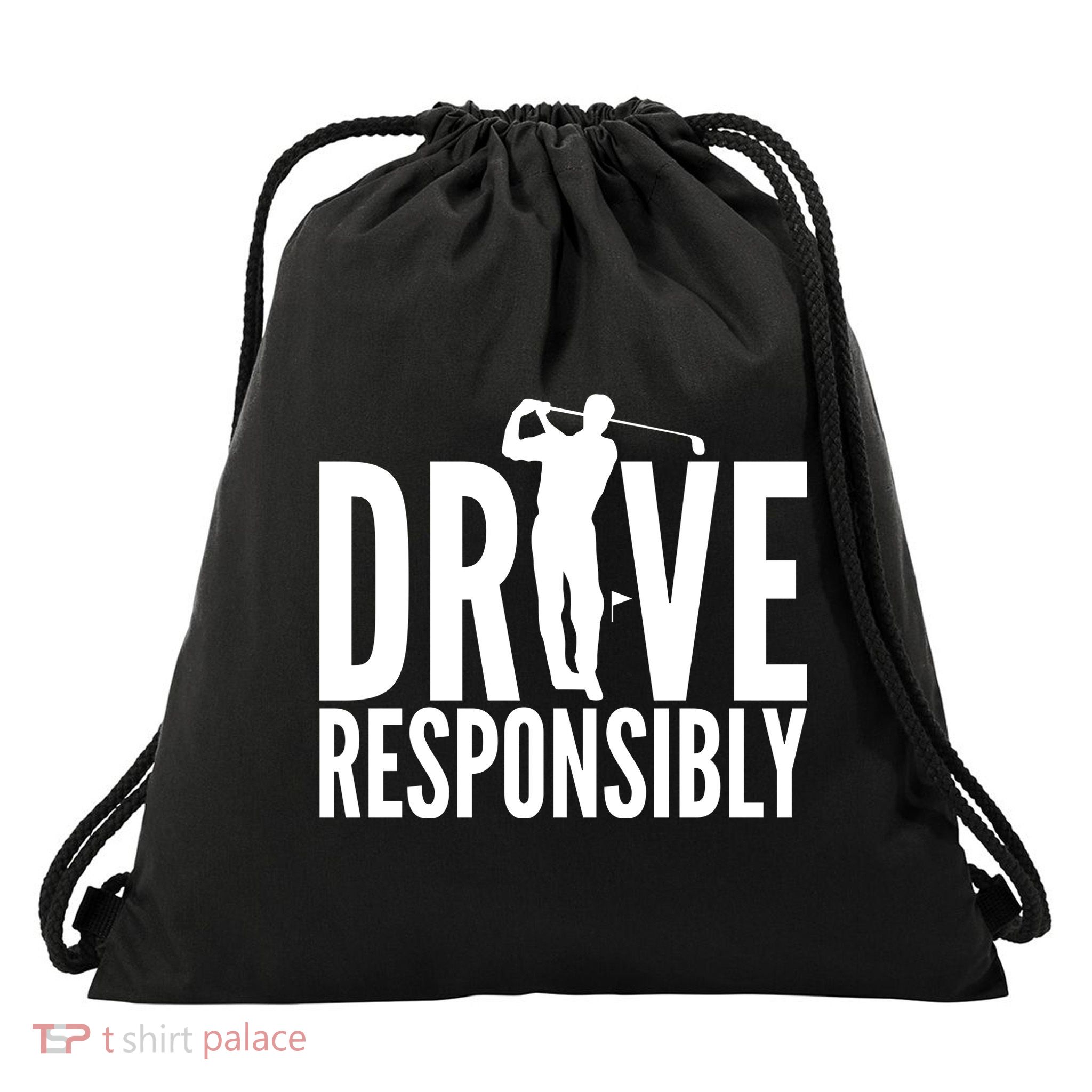 Drive Responsibly Golf Driver Drawstring Bag