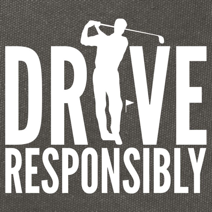 Drive Responsibly Golf Driver Cotton Canvas Backpack