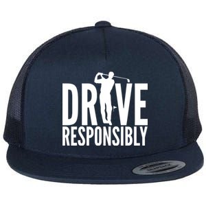 Drive Responsibly Golf Driver Flat Bill Trucker Hat