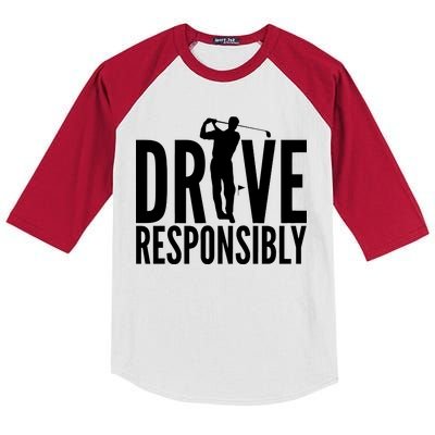 Drive Responsibly Golf Driver Kids Colorblock Raglan Jersey