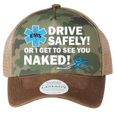 Drive Safely Or I Get To See You Naked EMS Legacy Tie Dye Trucker Hat