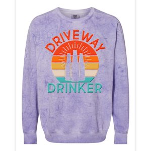 Driveway Drinker Retro Colorblast Crewneck Sweatshirt