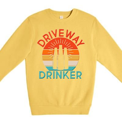 Driveway Drinker Retro Premium Crewneck Sweatshirt