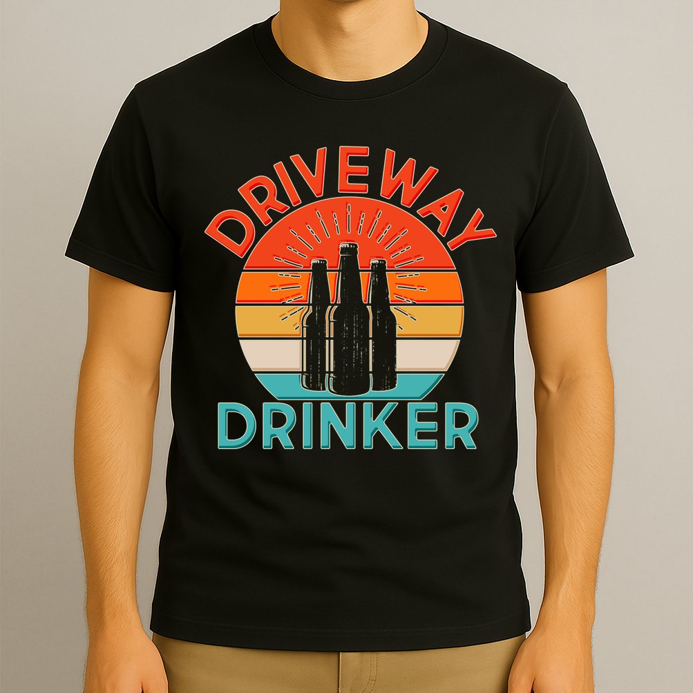 Driveway Drinker Retro T-Shirt
