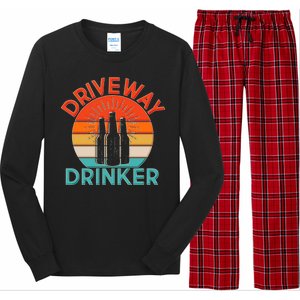 Driveway Drinker Retro Long Sleeve Pajama Set