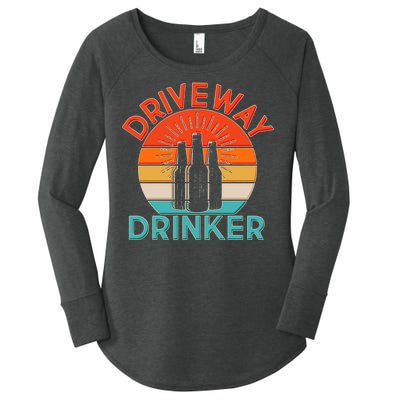 Driveway Drinker Retro Women's Perfect Tri Tunic Long Sleeve Shirt