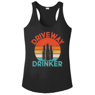 Driveway Drinker Retro Ladies PosiCharge Competitor Racerback Tank