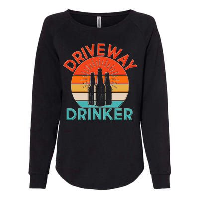 Driveway Drinker Retro Womens California Wash Sweatshirt