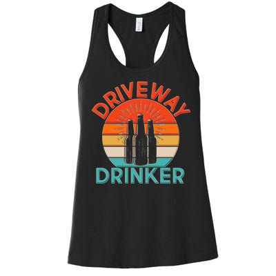 Driveway Drinker Retro Women's Racerback Tank