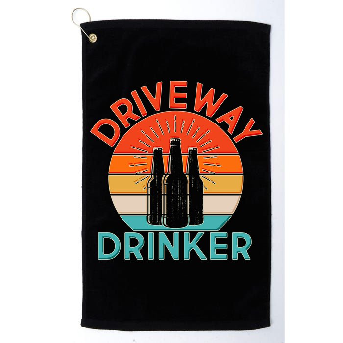 Driveway Drinker Retro Golf Towel