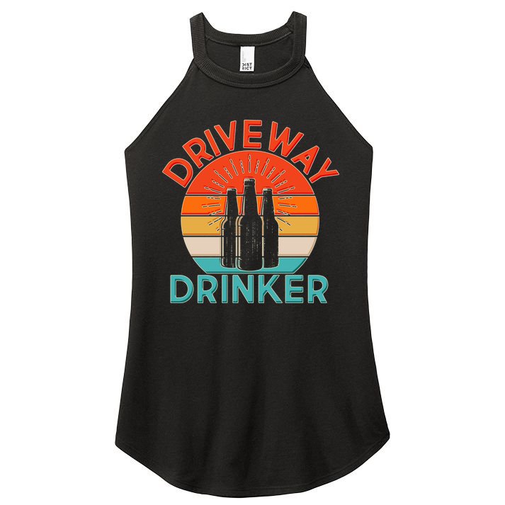 Driveway Drinker Retro Women's Perfect Tri Rocker Tank