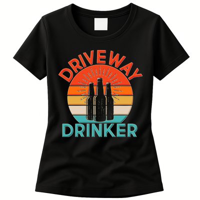 Driveway Drinker Retro Womens T-Shirt
