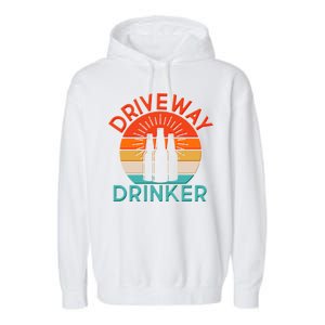 Driveway Drinker Retro Garment-Dyed Fleece Hoodie