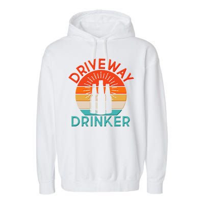 Driveway Drinker Retro Garment-Dyed Fleece Hoodie