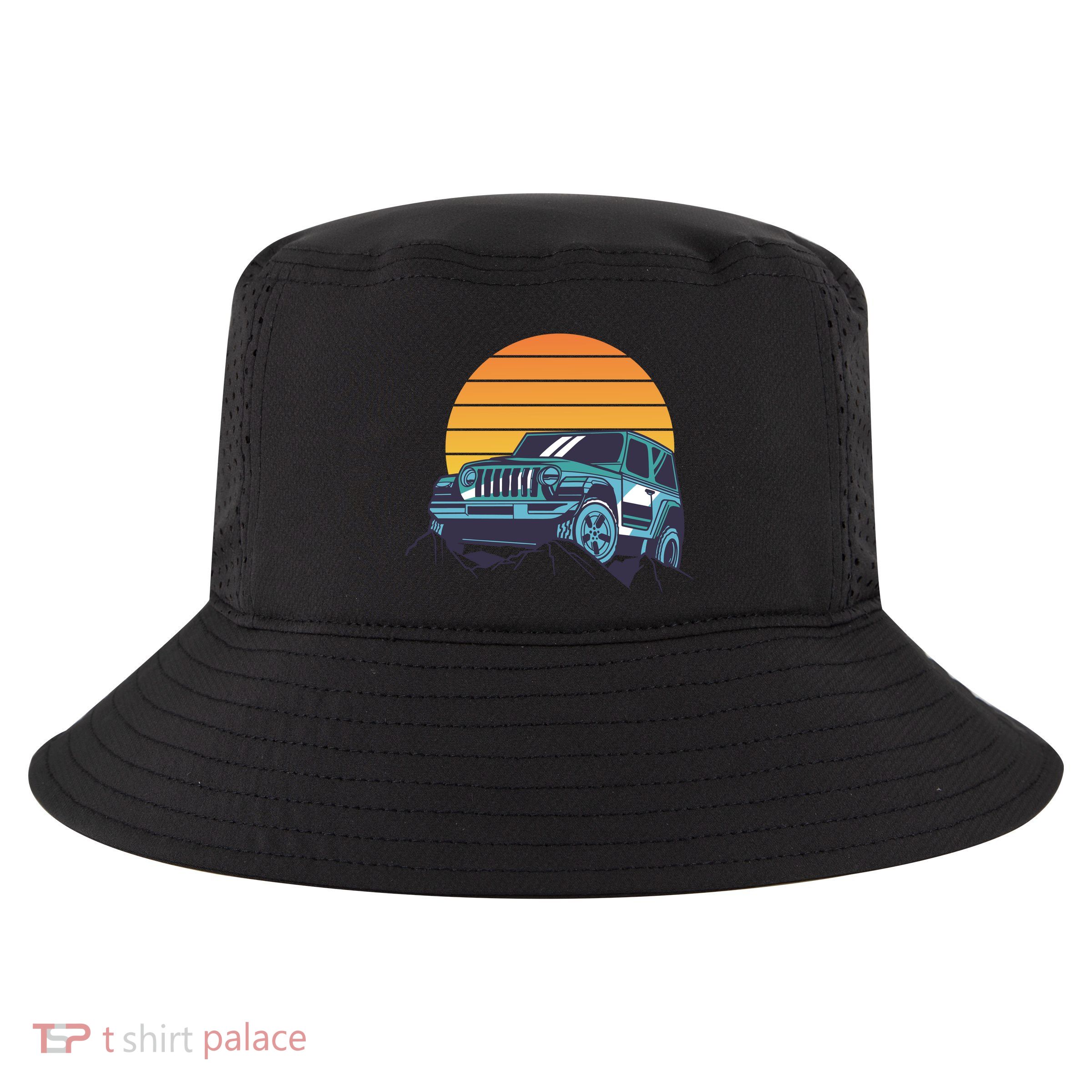 Driving In Sunset Retro Cool Comfort Performance Bucket Hat