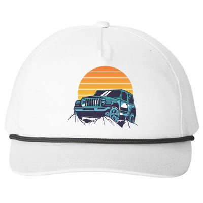 Driving In Sunset Retro Snapback Five-Panel Rope Hat