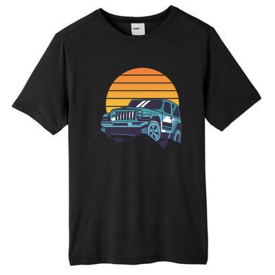 Driving In Sunset Retro Tall Fusion ChromaSoft Performance T-Shirt