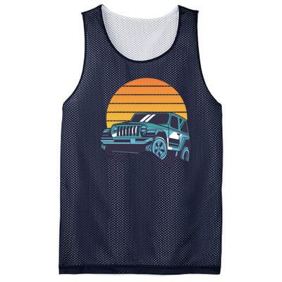 Driving In Sunset Retro Mesh Reversible Basketball Jersey Tank