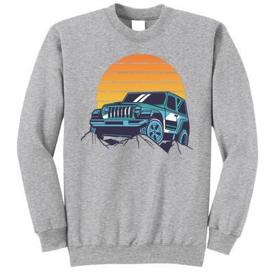 Driving In Sunset Retro Sweatshirt