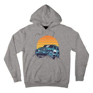 Driving In Sunset Retro Tall Hoodie