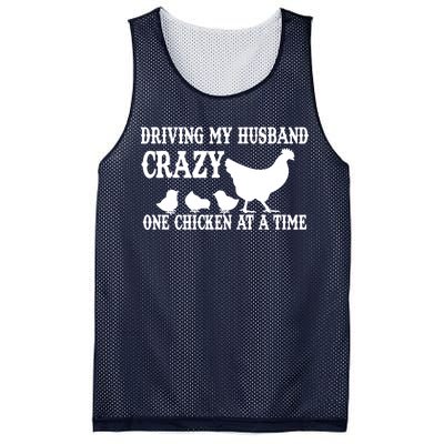 Driving My Husband Crazy One Chicken At A Time Mesh Reversible Basketball Jersey Tank