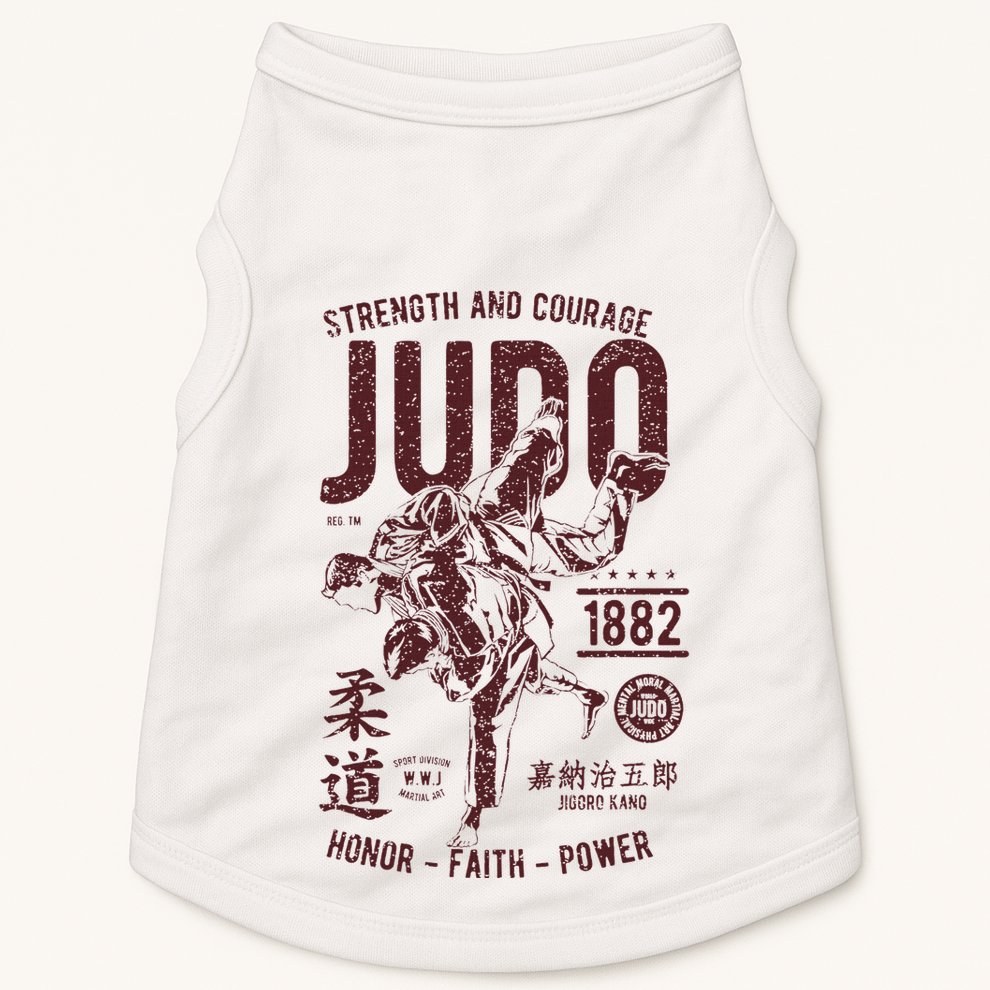 Distressed Retro Judo Outfit Vintage Judo Doggie Tank