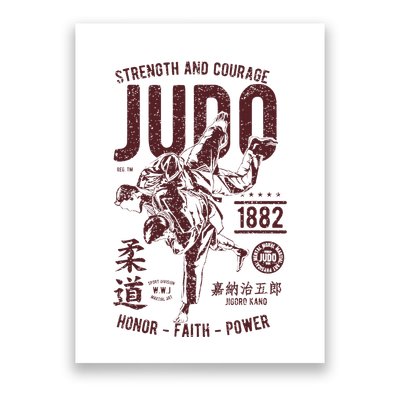 Distressed Retro Judo Outfit Vintage Judo Poster