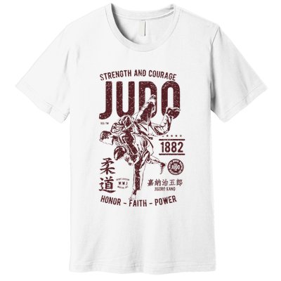 Distressed Retro Judo Outfit Vintage Judo Premium T-Shirt