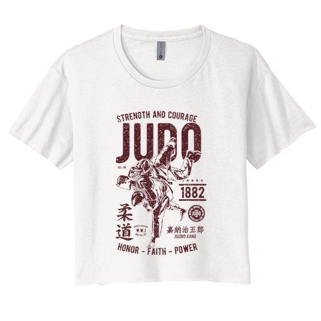 Distressed Retro Judo Outfit Vintage Judo Crop Top