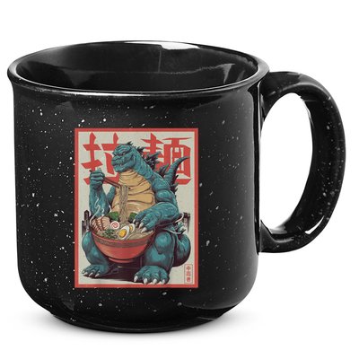 Dinosaur Ramen Japanese Art Graphic Kawaii Monster Anime 15oz Campfire Ceramic Mug